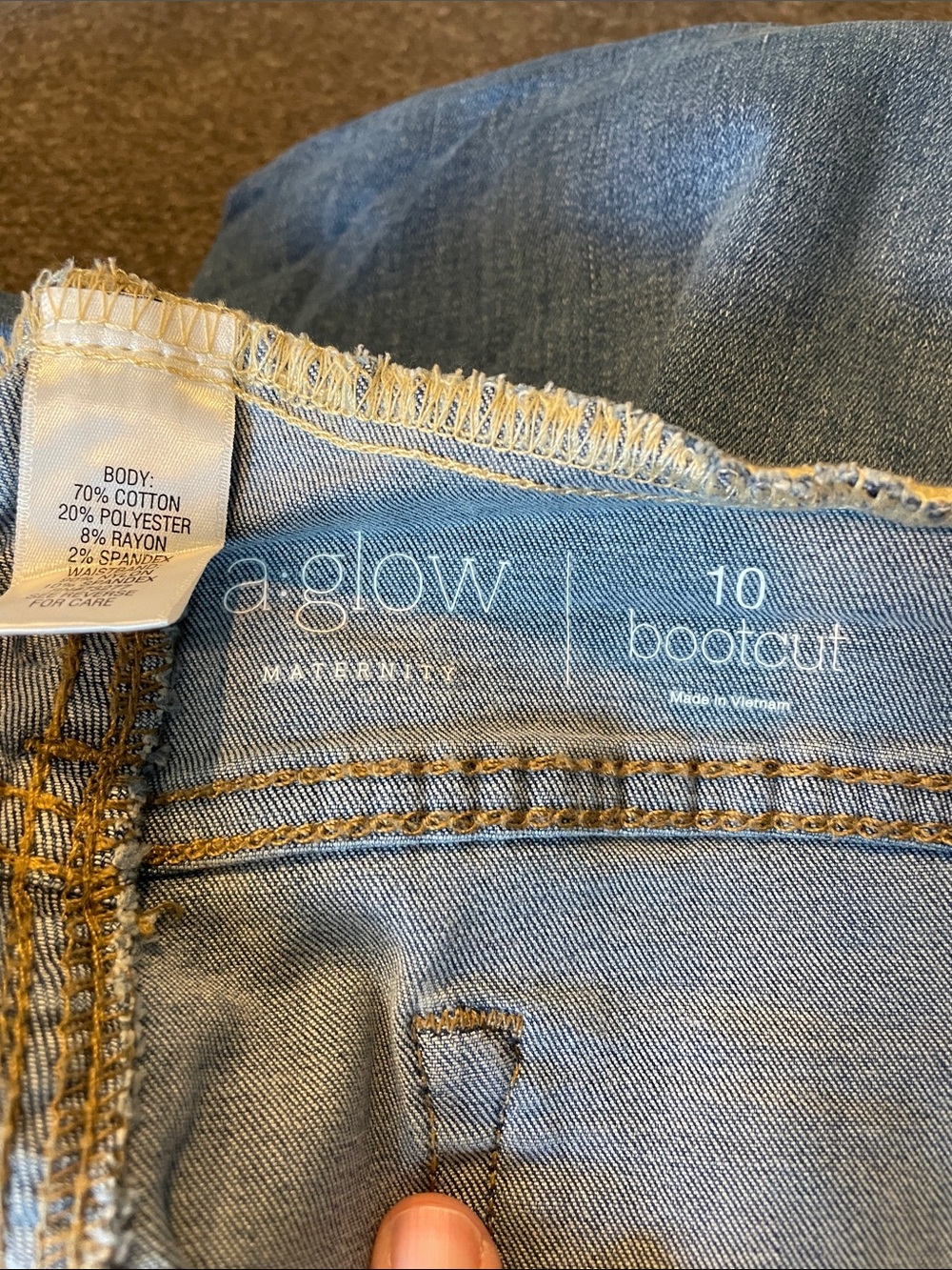 a:glow Maternity Light Blue Bootcut Jeans